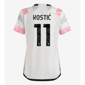 Juventus Filip Kostic #11 Bortatröja Kvinnor 2023-24 Kortärmad